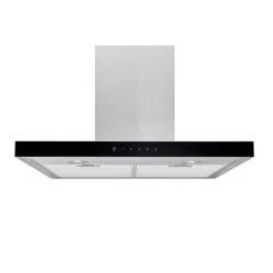 Hotte De Cuisine Style Murale Style Cheminée Par Broan De 30 Po Convertible En Acier Inoxydable/vitrée Noire