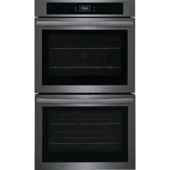 Four Mural électrique Double 30 Po Frigidaire, Auto-nettoyant, Convection Par Ventilateur Simple, Acier Inoxydable Noir