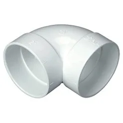 Broan Coude Court De 90°, 2", Aspirateur Central, Blanc