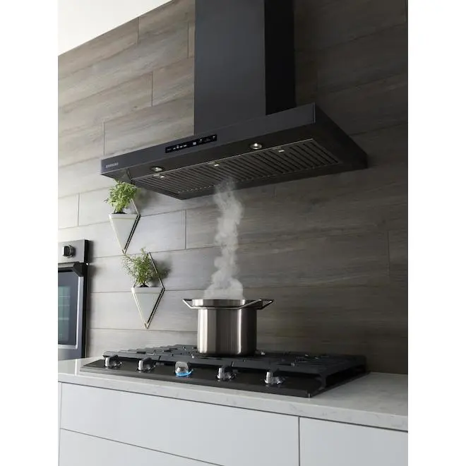 Hotte Murale Samsung 30 Po Avec Wi-Fi, 600 PCM, Acier Noir 7 Hotte Murale Samsung 30 Po Avec Wi-Fi, 600 PCM, Acier Noir – Image 5