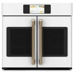 magasin d'appareils de cuisine 36 Café Four Mural Cafe à Convection Avec Portes Françaises Et écran Tactile, 30 Po, Blanc Mat