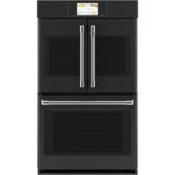 Café Four Mural Double à Convection Cafe Avec Portes Françaises, 30 Po, 10 Pi³, Noir Mat