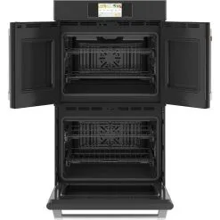 Café Four Mural Double à Convection Cafe Avec Portes Françaises, 30 Po, 10 Pi³, Noir Mat -magasin d'appareils de cuisine 23085800d L