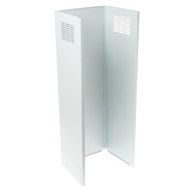 Trousse De Rallonge De Cache-conduit De Hotte GE Appliances En Acier Inoxydable (blanc Mat) 4 Trousse De Rallonge De Cache-conduit De Hotte GE Appliances En Acier Inoxydable (blanc Mat) – Image 2