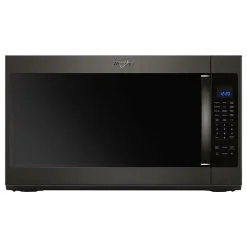 Four à Micro-ondes à Hotte Intégrée Whirlpool, 2,1 Pi³, Acier Inoxydable Noir