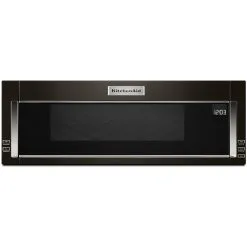 Four à Micro-ondes Encastrable à Profil Bas KitchenAid, Acier Inoxydable Noir, 1000 Watts, 500 PCM, DEL