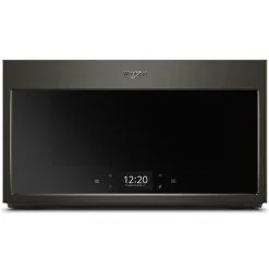 Whirlpool Four à Micro-ondes à Hotte Intégrée, 1000 W, 1,9 Pi³, Inox Noir