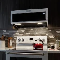 Four à Micro-ondes à Filtre à Charbon KitchenAid, Ventilateur Double, 500 PCM, 10 1/4 Po H. X 30 Po L. X 18 Po P., Blanc -magasin d'appareils de cuisine 30006214e L