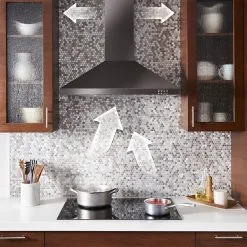 Hotte Cheminée Murale Whirlpool(MC), 36", 400 PCM, Inox Noir -magasin d'appareils de cuisine 30006222c L