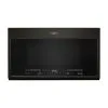 Four à Micro-ondes à Hotte Intégrée Whirlpool, 2,1 Pi3, 1000 Watts, Acier Inoxydable Noir