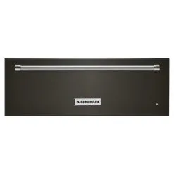 Tiroir Réchaud Encastrable En Acier Inoxydable Noir Antitache KitchenAid, 30 Po