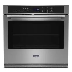 Four électrique Mural Simple De 27 Po En Acier Inoxydable Antiempreinte Maytag, 4,3 Pi³, Friture à L'air Et Panier