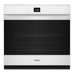 Four Mural électrique Simple Blanc 30 Po Whirlpool, 5 Pi³, Ventilateur à Convection Simple