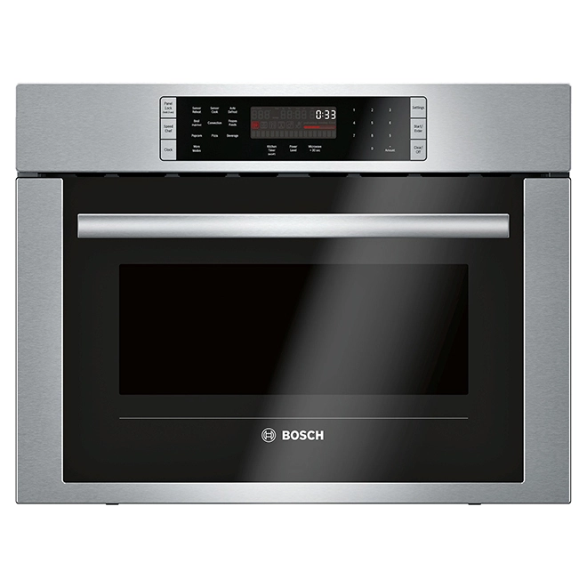 Four Mural Combiné Bosch, Convection, 1,6 Pi³, 24", Inox 3 Four Mural Combiné Bosch, Convection, 1,6 Pi³, 24", Inox