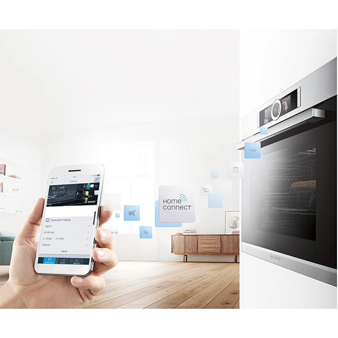 Four Mural, Bosch, Series 500, 2,8 Pi³, 24'', Wifi, Inox 4 Four Mural, Bosch, Series 500, 2,8 Pi³, 24'', Wifi, Inox – Image 2