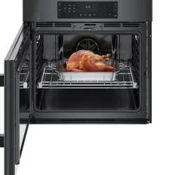 Four Mural électrique Simple Encastré De 30 Po Série 800 De Bosch, 4,6 Pi³, Convection Européenne, Acier Inoxydable Noir -magasin d'appareils de cuisine 30855329c L