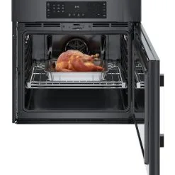 Four Mural électrique Simple Encastré De 30 Po Série 800 De Bosch, 4,6 Pi³, Convection Européenne, Acier Inoxydable Noir -magasin d'appareils de cuisine 30855333c L