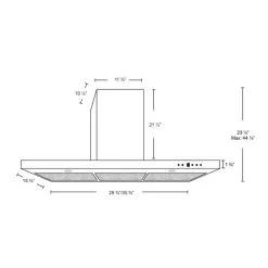 Cyclone Hotte Murale En T, 480 PCM, 36" -magasin d'appareils de cuisine 330008665 AlternateImage2 l