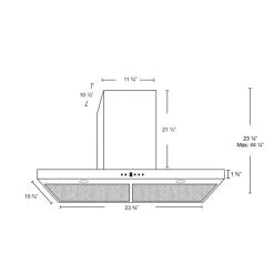 Cyclone Hotte Murale En T, 480 PCM, 24" 9 Cyclone Hotte Murale En T, 480 PCM, 24" -magasin d'appareils de cuisine 330008668 AlternateImage2 l