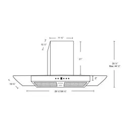 Cyclone Hotte Murale Avec Accents En Verre, 480 PCM, 30" 9 Cyclone Hotte Murale Avec Accents En Verre, 480 PCM, 30" -magasin d'appareils de cuisine 330008671 AlternateImage2 l