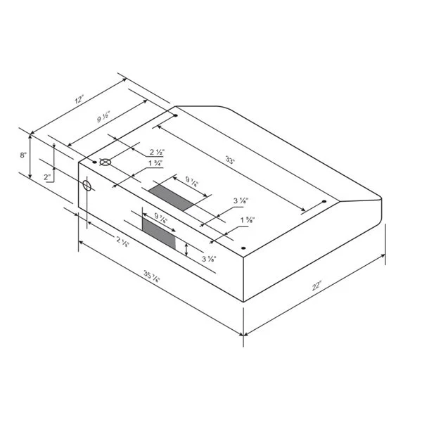 Hotte Sous-armoire Cyclone, 580 PCM, 36", Acier Inoxydable 5 Hotte Sous-armoire Cyclone, 580 PCM, 36", Acier Inoxydable – Image 3