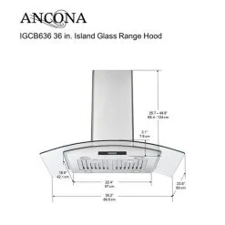 Hotte îlot Convertible Ancona IGCB636 36 Pouces, 620 PCM -magasin d'appareils de cuisine 330657084 AlternateImage6 l