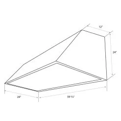 Turin Hotte Murale Volcano En Acier Inoxydable 60-po -magasin d'appareils de cuisine 330658318 AlternateImage3 l