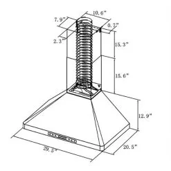 Turin Hotte Murale Roma En Acier Inoxydable 30-po -magasin d'appareils de cuisine 330658324 AlternateImageA3 l