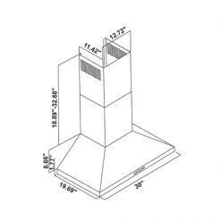 Turin Hotte Murale Milano En Acier Inoxydable 30-po -magasin d'appareils de cuisine 330658334 AlternateImageA3 l