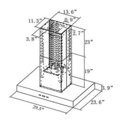 Turin Hotte Murale Linosa En Acier Inoxydable Noir 30-po -magasin d'appareils de cuisine 330658336 AlternateImageA3 l