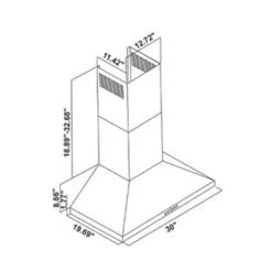 Turin Hotte Murale La Bella En Acier Inoxydable 30-po -magasin d'appareils de cuisine 330658340 AlternateImageA4 l