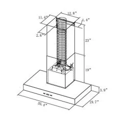 Turin Hotte Murale Bellisimo En Acier Inoxydable 36-po -magasin d'appareils de cuisine 330658346 AlternateImageA3 l