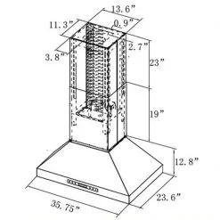 Turin Hotte Pour Ilôt Valence En Acier Inoxydable 36-po 9 Turin Hotte Pour Ilôt Valence En Acier Inoxydable 36-po -magasin d'appareils de cuisine 330658349 AlternateImageA4 l