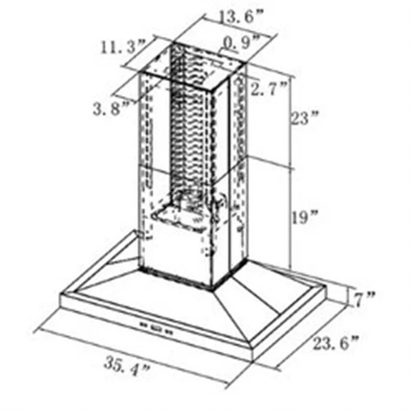 Turin Hotte à Ilôt Pro Island En Acier Inoxydable 36-po 6 Turin Hotte à Ilôt Pro Island En Acier Inoxydable 36-po – Image 4