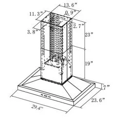 Turin Hotte à Ilôt Pro Collection Noir 30-po 11 Turin Hotte à Ilôt Pro Collection Noir 30-po -magasin d'appareils de cuisine 330658352 AlternateImage4 l