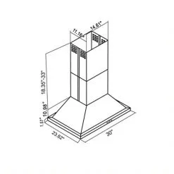 Turin Hotte à Ilôt Normandie Island En Acier Inoxydable 30-po 11 Turin Hotte à Ilôt Normandie Island En Acier Inoxydable 30-po -magasin d'appareils de cuisine 330658354 AlternateImageA4 l