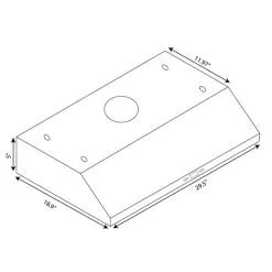 Hotte électronique Sous-armoire Swift II De Turin, 30 Po, Noir -magasin d'appareils de cuisine 330716252 AlternateImage3 l
