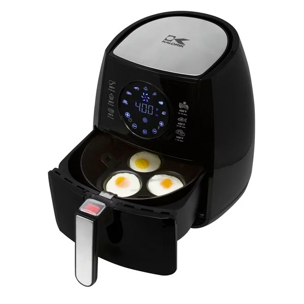 Friteuse Digitale à Air Chaud Kalorik Avec Pocheuse à Oeufs, 2,8 L, Noir 4 Friteuse Digitale à Air Chaud Kalorik Avec Pocheuse à Oeufs, 2,8 L, Noir – Image 2