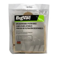 3 Sacs Filtres Jetables Big Vac Pour Aspirateur, 4-5 Gal