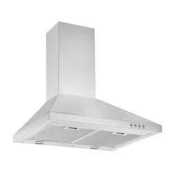 Hotte Pyramidale Convertible à Fixation Murale Ancona WPP424, 24 Po, 450 PCM, Inox