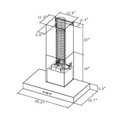 Hotte De Cuisine Murale Verona De Turin, 30 Po, Bronze -magasin d'appareils de cuisine 330762637 AlternateImage3 l