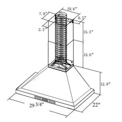 Hotte De Cuisine Murale Salina De Turin, 30 Po, Bronze 7 Hotte De Cuisine Murale Salina De Turin, 30 Po, Bronze -magasin d'appareils de cuisine 330762670 AlternateImage2 l