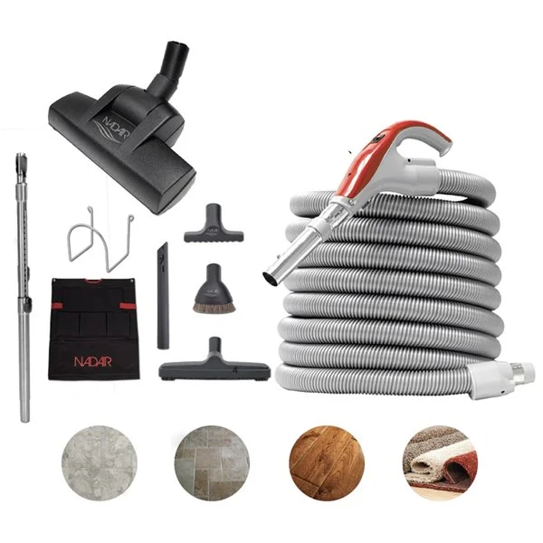 Ens. D'accessoires Activés à L'air Pour Aspirateur Centrale De Nadair, 35 Ft. 3 Ens. D'accessoires Activés à L'air Pour Aspirateur Centrale De Nadair, 35 Ft.