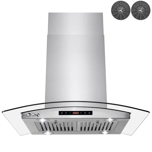 Hotte Convertible Pour îlot De 30 Po En Acier Inoxydable De AKDY Avec Filtre De Charbon Inclus 6 Hotte Convertible Pour îlot De 30 Po En Acier Inoxydable De AKDY Avec Filtre De Charbon Inclus – Image 4