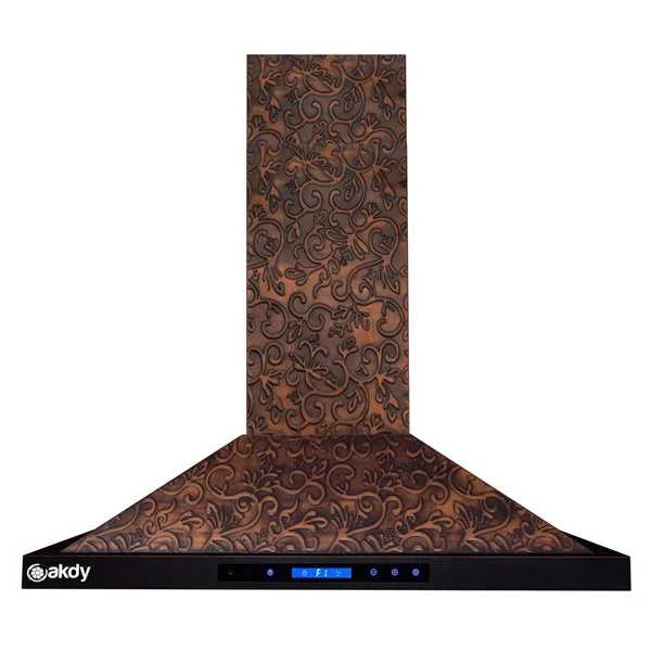 Hotte Convertible Pour îlot De 36 Po En Cuivre Repoussé De AKDY 5 Hotte Convertible Pour îlot De 36 Po En Cuivre Repoussé De AKDY – Image 3