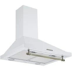 Hotte De Cuisinère Murale Convertible En Acier Galvanisé Blanc De 24 Po Par Ancona