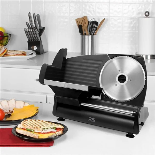 Trancheuse D'aliments Professionnelle De Kalorik, 180 W, Noir 4 Trancheuse D'aliments Professionnelle De Kalorik, 180 W, Noir – Image 2