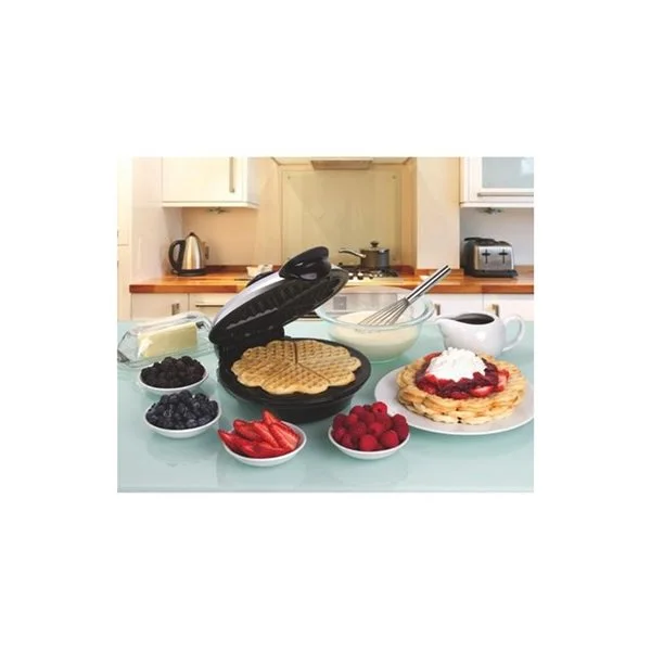 Gaufrier Noir Standard à Gaufres En Forme De Cœur Euro Cuisine 6 Gaufrier Noir Standard à Gaufres En Forme De Cœur Euro Cuisine – Image 4