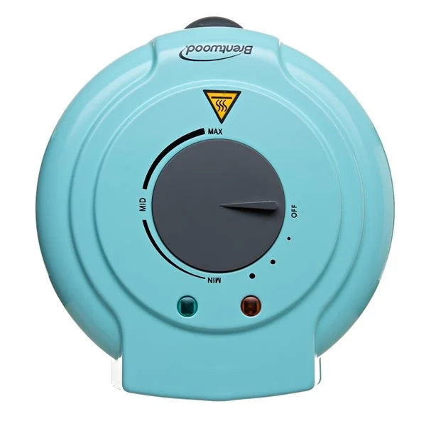 Gaufrier Pour Cornets Brentwood Rond De 750 W, Bleu 4 Gaufrier Pour Cornets Brentwood Rond De 750 W, Bleu – Image 2