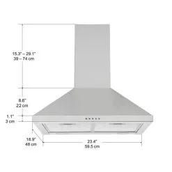 Hotte Murale Convertible Par Ancona En Acier Inoxydable De 24 Po 11 Hotte Murale Convertible Par Ancona En Acier Inoxydable De 24 Po -magasin d'appareils de cuisine 330888474 AlternateImage4 l